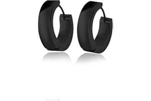 SoulCats® Un paio di acciaio inossidabile Hoops nero per gli uomini e le donne