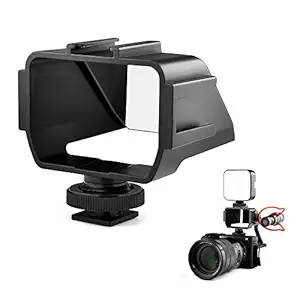 Vlog Selfie Flip Screen, Easy Hood UURig Cold Shoe Mic Light Mount Adapter for Sony A7RIII A7RII A7III A7II A6000 A6300 A6500 Fuji XT2 XT3 XT20 XT30 Nikon Z6 Z7 Canon Panasonic GX85