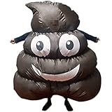 Inflatable Giant Poop Emoji Costume for Adult Funny Halloween Party Blow up Suit