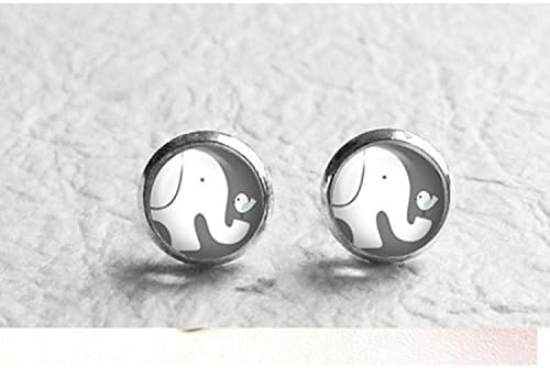 Elephant Bird Earrings, Tiny Stud Earrings, Sister Gift, Whimsical Jewelry, Cute Earrings