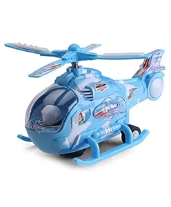 Jiada Musical Fighter Helicopter with LED Lights + Bump and Go Action