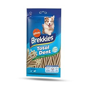 Brekkies Snack para Perro Medium Total Dent – Paquete de 4 x 180 gr – Total: 720 gr