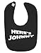 Here's Johnny Personalised Any Name Parody Baby Halloween Velcro Bib