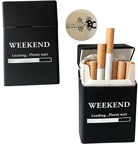 2x Zigarettenbox aus Silikon – Update 2017 – Weekend – Zigarettenhülle – Zigarettenetui – passend für eine Zigarettenschachtel in Standardgröße molinoRC ® - 8