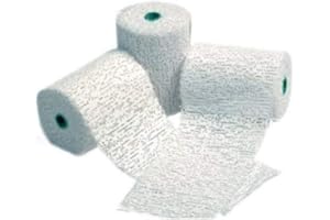 Lexicon Select White Modroc Plaster of Paris Papier Mache Class Pack 8cm x 3m Rolls for Kids Modelling Pack of 3 with Hints & Tips Guide