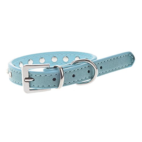 TOOGOOR-New-Blue-Bling-Cat-Puppy-Dog-Collar-Velvet-With-Diamante