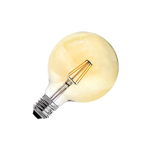 Bombilla LED E27 Regulable Filamento Supreme Gold G125 6W efectoLED