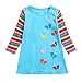 Price comparison product image Longra 2019 New Baby Dress,Toddler Baby Kids Girls Rainbow Stripe Butterfly Party Dress Clothes for 1-6Years