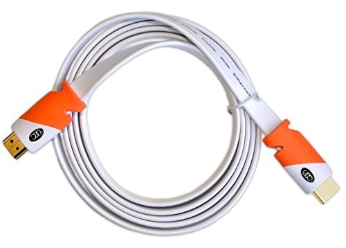 FLAT HDMI Cable 2.0 - 25 Feet, High Speed HDMI Flat Wire, 7.6 Meter By Ultra Clarity - CL3 Rated - Audio Return Channel, 4K Ultra HD 2160p, Bandwidth up to 18Gbps, 3D HD 2 X 1080p, Gold Tip Connector
