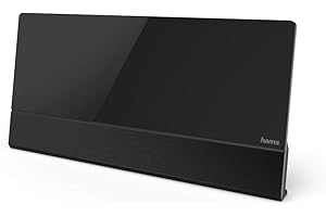 Hama Zimmerantenne für Fernseher und Radio (digitale Design Innenantenne mit Verstärker, für DAB, DAB+, DVB-T, DVB-T2, HDTV, 4K, aktive Signalverstärkung, LTE-Filter, für TV, USB) schwarz