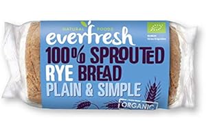 THREE PACKS of Everfresh Natural Foods Organic Sprouted Rye Bread 400g