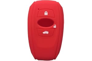 OTMIK Custodia in Silicone per chiave Dell'automobile Adatta per Subaru XV SV Forester BRZ 2019 2022 Accessori per Coperture chiave (Rosso)