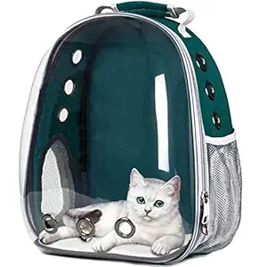 Smarty Pet Pet Transparent Cat Carrier Backpack Breathable Carriers for Travel Puppy and Cats Outdoor Carrying Bag Color May Vary