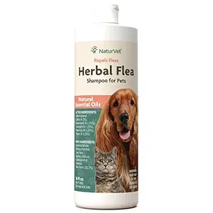 NATURVET 978064 Herbal Flea/Tick Shampoo for Pets, 16-Ounce