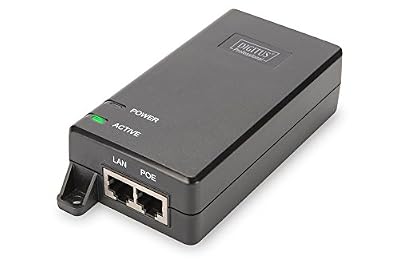 DIGITUS Professional Injecteur PoE 10/100 Mbps 48 V / 15,4 W Injecteur PoE+, 30 W Noir