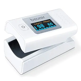 Beurer PO 35 Pulse Oximeter Fingertip, Blood Oxygen Saturation Monitor for Measure of SpO2 and heart rate (pulse rate) Small and light for use at home with 5 Years Warranty