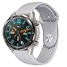 Produktbild AmaSells für Huawei Watch GT Uhr 22mm Intelligent Uhr Smart Watch Mode Ersatz Sport Textur Weich Einfarbiges Silikon Handschlaufe Uhrenarmband Armband (Grau)