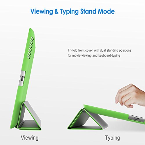 JETech iPad Hülle Schutzhülle Etui Tasche für Apple iPad 2/3/4 Smart Case Cover mit eingebautem Magnet für Einschlaf/Aufwach (Grün) - 3