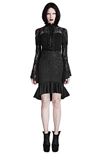 Women's Gothic Vintage Palace Fishtail Skirt?Punk Hip Wrapped Skirt Black Knee-length Skirt,S steampunk buy now online Women's Gothic Vintage Palace Fishtail Skirt?Punk Hip Wrapped Skirt Black Knee-length Skirt,S steampunk buy now online