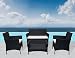 Produktbild Outdoor Sitzgruppe "Florenz" Lounge Schwarz Gartenset Sofa Garnitur Polyrattan Gartenmöbel Poly Rattan 7 tlg.