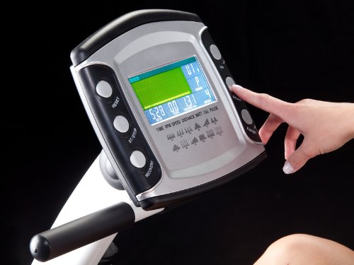 skandika Centaurus Liege-Ergometer SF-1050, 9 kg Schwungmasse, mit 12 vorinstallierten Trainingsprogrammen und 4 pulsgesteuerte Programme, weiß/silber - 6