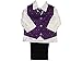 Four Piece Boys Suit Age 0 to 7 Years £17.25 (Age 3, Black and Lilac)