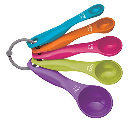 Vpsan Fünfteiliges Messlöffel-Set, Kunststoff Messlöffel Set für Küche Backen
