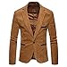 Produktbild Beginfu Herren Herbst Winter Casual Cord Schlank Langarm Mantel Anzug Blazer Top Übergangsjacke Stoff-Freizeitjacke Sportjacke Winter Cardigan Mode Freizeit Herbst Einzigartig Schlank Langarm