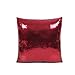 Sparkling Sequins Decorative Pillow Cushion Cover Pillow Case Home Office Sofa Bed Car Throw Pillowcase 18 inch Red [ 1 pc ]