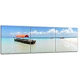 sansibar bootsschuhe HOCHWERTIGE MATERIALIEN: Qualitätsleinwand aus gewebtem Baumwoll-Polyester-Gemisch, Rahmen aus ca. 2cm dicken Premium MDF-Rahmen