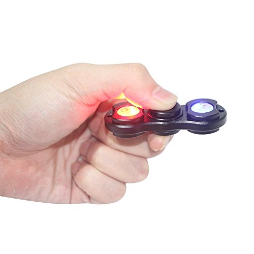 Riotech New LED Light Fidget Hand Spinner Toys, Broloyalty Aluminum Alloy LED Fingertip Gyro Stress Reducer for ADD / ADHD / Anxiety and Autism,Young people,Children (Black) Riotech New LED Light Fidget Hand Spinner Toys, Broloyalty Aluminum Alloy LED Fingertip Gyro Stress Reducer for ADD / ADHD / Anxiety and Autism,Young people,Children (Black)