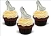 Produktbild Bling Diamante Silber Schuhe - 12 essbare hochwertige stehende Waffeln Karte Kuchen Toppers Dekorationen, Bling Diamante Silver Shoes - 12 Edible Stand Up Premium Wafer Card Cake Toppers Decorations