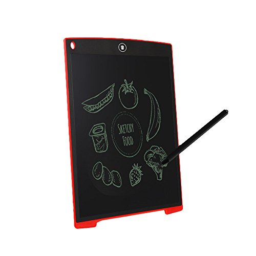 Preisvergleich Produktbild LeaningTech Electronisch Digital LCD Schreibtafel Schreibtablett Grafiktablett Zeichentablett Stifttablett, Geschen für Kinder Familie Büro Schreibbrettd 12 inch Rot