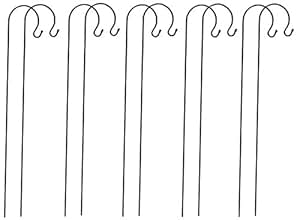Selections 4 X Shepherd's Crook Hook Stand For Bird Feeders & Candle Lanterns 1m