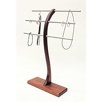 Schmuckbäumchen Handarbeit Schmuckständer Schmuckhalter Schmuckbaum Mahagoni Holz für Armband Ketten und Ringe