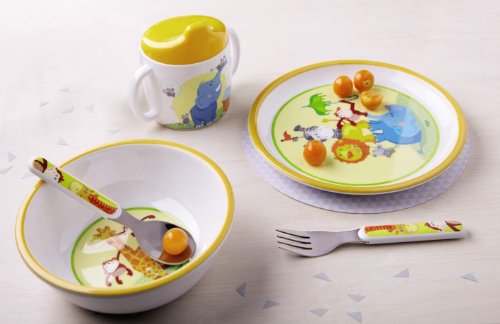 Haba 301047 - Geschirrset Tierakrobaten