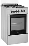 Beko CSG52001DX cuisinière - fours et cuisinières (Autonome, Gaz, Acier inoxydable, Catalyse, Rotatif)