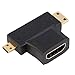 Produktbild Noradtjcca Schwarz HDMI Typ A Buchse auf Stecker Mini HDMI Typ C + Stecker Micro HDMI Typ D Adapter