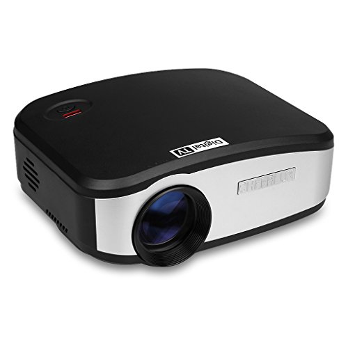 Cheerlux C6 - Proyector LED Port&aacute;til (800 x 400, 1080P, Altavoz Incorporada, HDMI USB VGA AV DTV), negro