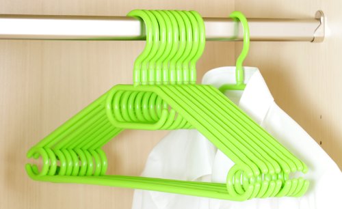 Kesper 16813 Kunststoff-Kleiderbügel, 10-er Pack, Breite: 40 cm, grün - 2