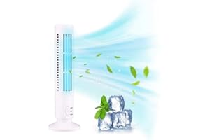 YAOJIWANG Ventilateur Silencieux Ventilateur Colonne Ventilateur Tour Ventilateur Tour Usb Sans Pales, Mini Ventilateur Électrique, Pratique, Adapté À La Chambre À Coucher Et Au Bureau (Blanc)