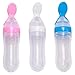 Hangqiao Feeder Bottle Squirt Baby Feeding Spoon Food Dispensing Child Weaning, Blue