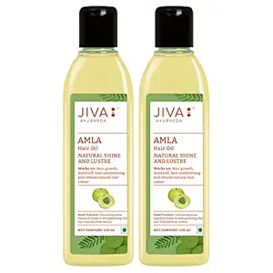 Jiva Amla Oil - 120 ml - Pack of 2 - For All Hair Types, Amla Hair Oil for Hair Growth