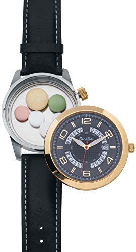 Preisvergleich Produktbild Die besondere Uhr für den Alltag und das Lebensnotwendige jederzeit zur Hand. Herrenuhr mit Geheimfach für Medizin, Medikamente, Drogen, Nitroglycerin, Viagra und vieles mehr