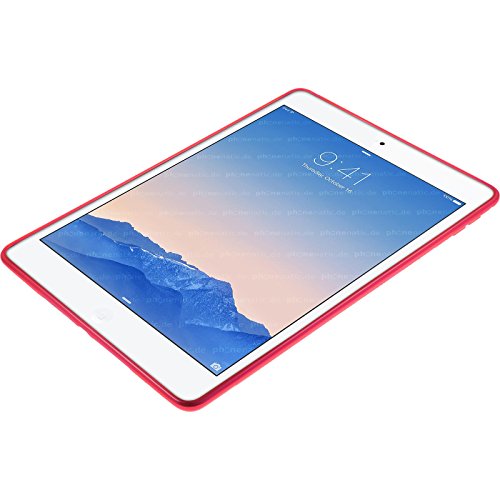PhoneNatic Case für Apple iPad Air 2 Hülle Silikon pink X-Style Cover iPad Air 2 Tasche + 2 Schutzfolien - 4