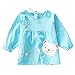 Lovely Girl Smocks Baby Feeding Clothes Baby Bibs Cute Bear ,Blue