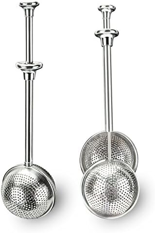 Tea Infuser Tea Strainer Twisting Tea Ball Infuser with Handle for Loose Leaf Tea, Stainless Steel, Pack of 2