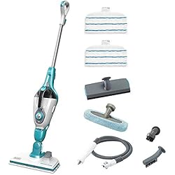 BLACK & DECKER FSMH1321-QS Balai Vapeur Multifonctions Filaire - 1300 W - Réservoir : 500 ml - Temps de Chauffe : 15 s - Longueur du Câble : 6 m - 7 Accessoires - sans Produit Chimique