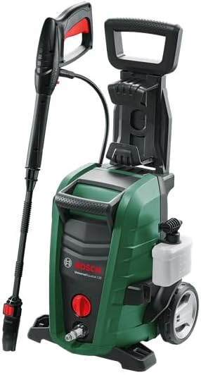 Bosch UniversalAquatak 130 yüksek basınçlı temizleyici (3'ü 1 arada başlık, köpük başlığı, şeffaf su filtresi, 6 m hortum, 5 m kablo, 1700 Watt, basınç: 130 bar, maks. Basma miktarı: 380 l/sa)