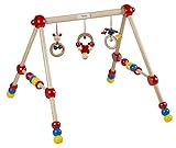  Bieco 4002314 - Gimnasio de madera para bebés (altura regulable), color rojo